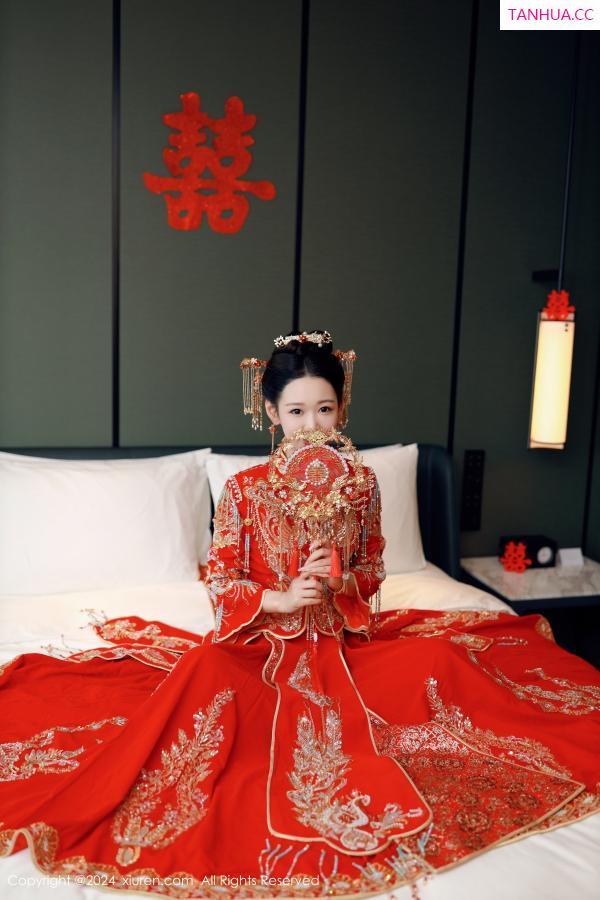 唐安琪  [XiuRen]高清写真图 2024.08.05 No.8972 唐安琪 性感新娘装第5张图片